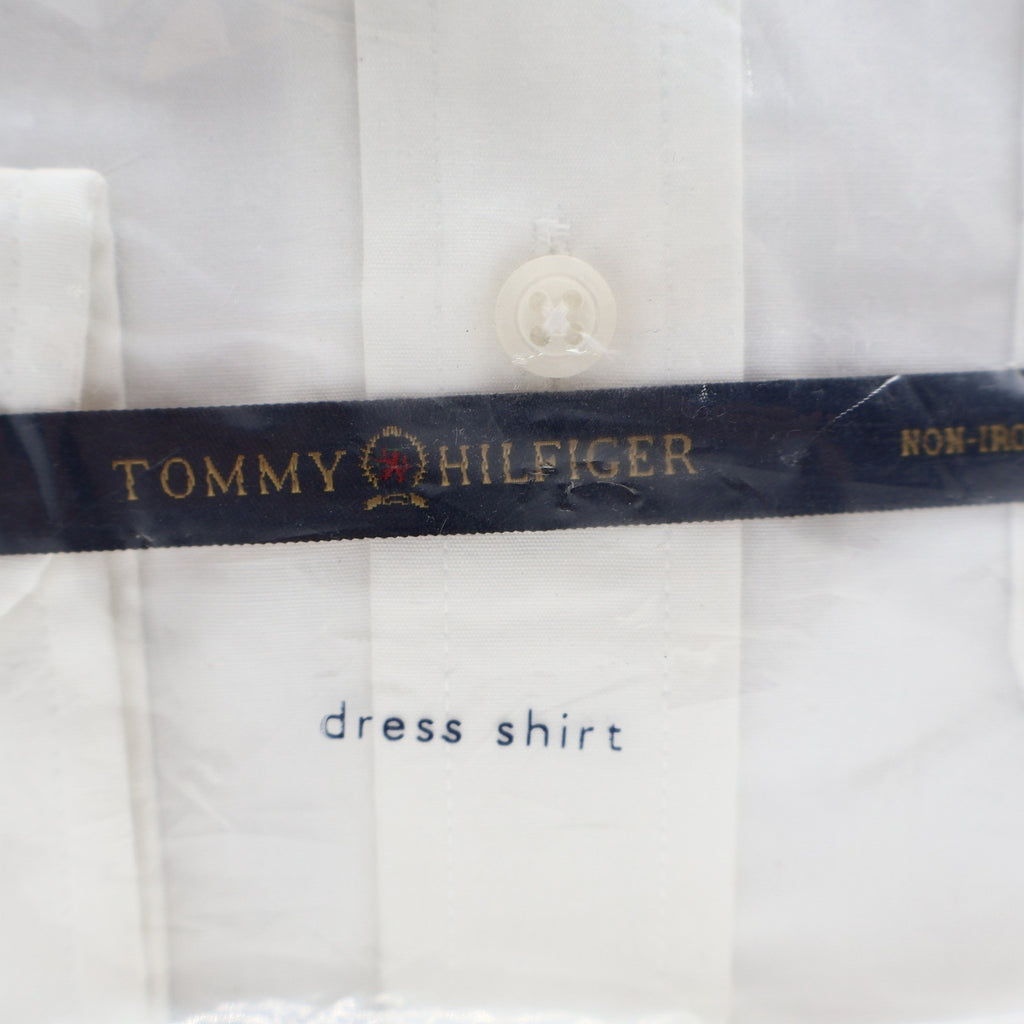 Tommy Hilfiger Dress Shirt Boys 7 White Cotton Non Iron Long Sleeve NWT Packaged - take2supply