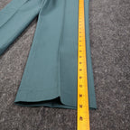 Montgomery Ward Work Pants Mens 32x28 Vintage 70s Teal Green Fortrel Deadstock - take2supply