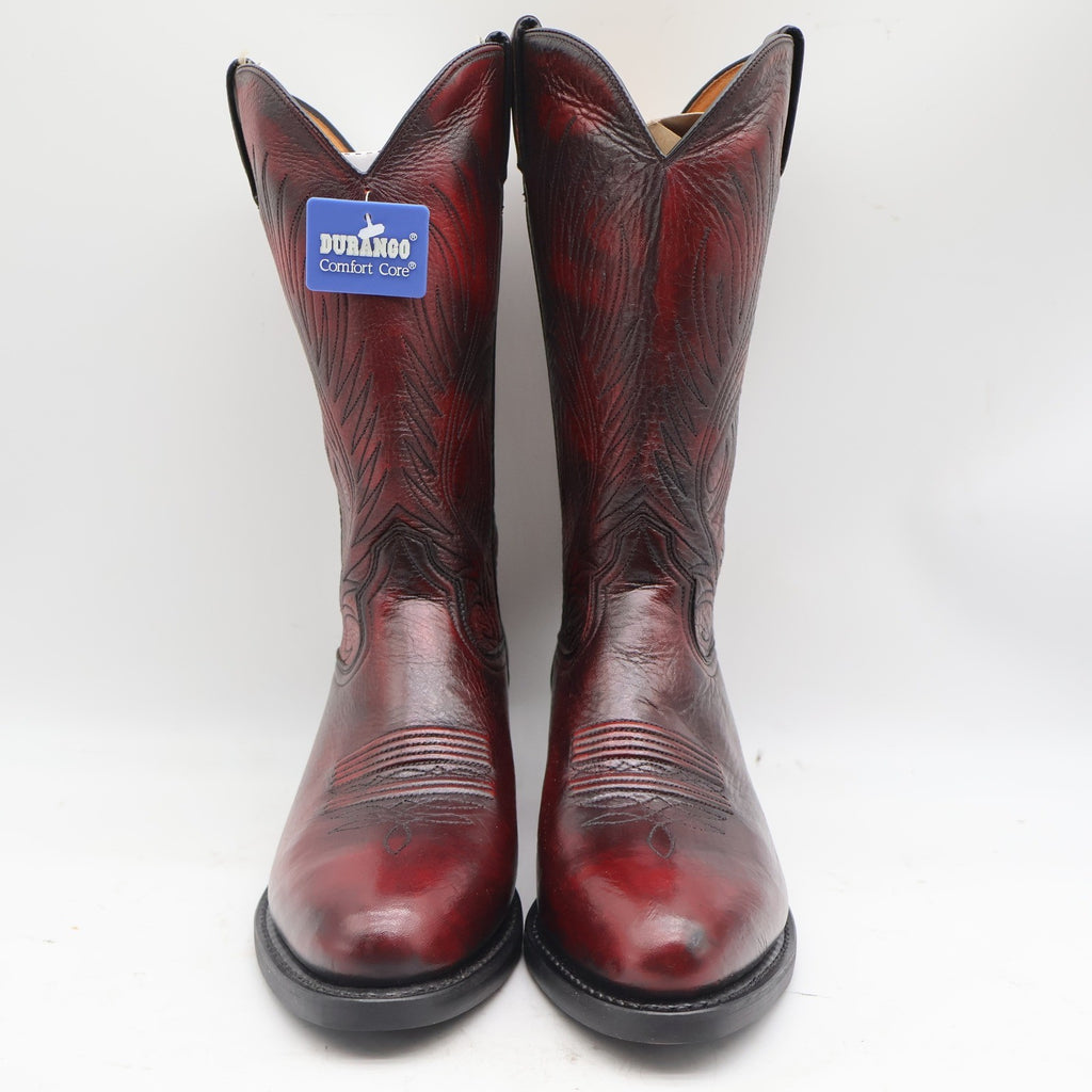Durango Cowboy Boots Mens 8 D Vintage 2005 Black Cherry Leather Western SW4225 - take2supply