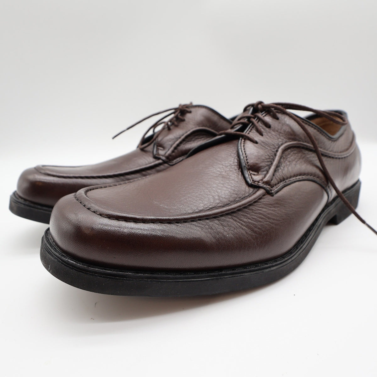 Hush Puppies Tribute Oxford Shoes Mens 10 M Dark Brown Leather Lace Up 16408 - take2supply