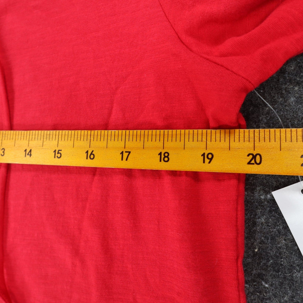 Erin London Womens S Red Cotton Hooded Pullover 3/4 Sleeve Top NWT - take2supply
