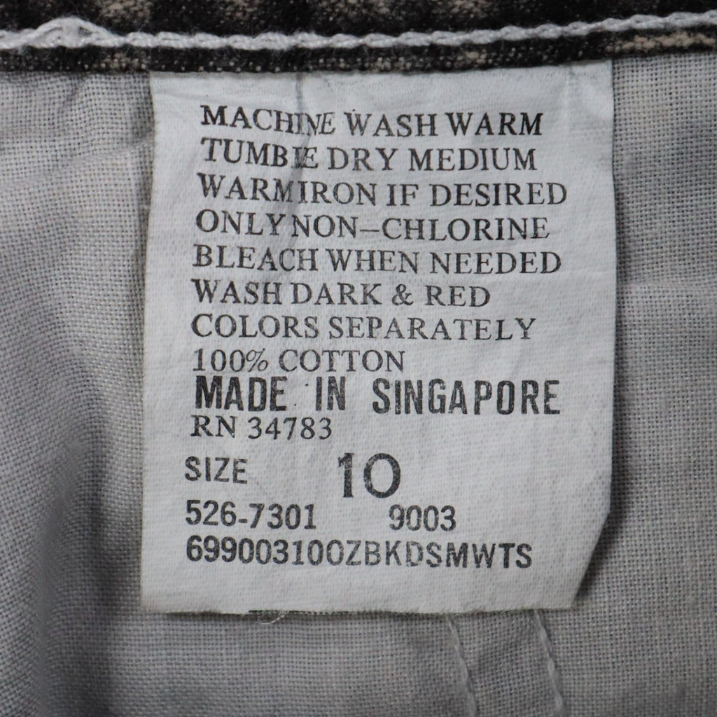 Lee Trekker Short Boys 10 Vintage 90s Cold Black Acid Wash Relaxed Fit Denim - take2supply