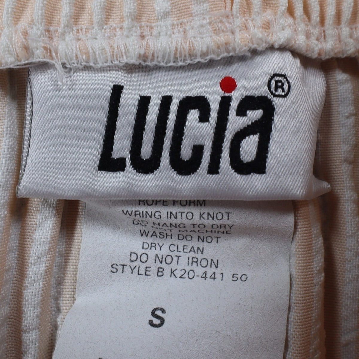 Lucia Broomstick Skirt Small Vintage 90s Peach Cream Tiered Crinkle Maxi USA NWT - take2supply