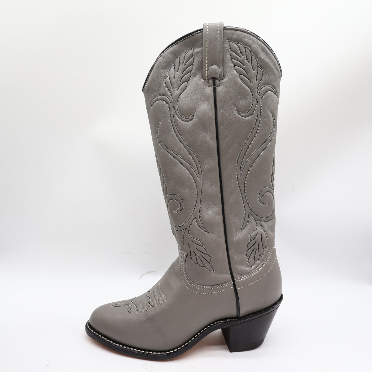 Acme Vintage 80s Cowboy Boots Womens 6 Grey Nappa Leather New Box 692 - take2supply