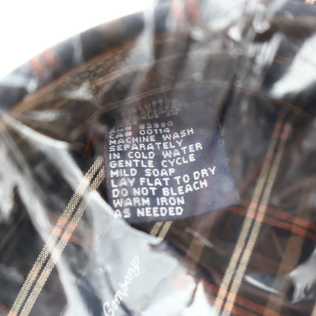 Siegfried & Company Mens M Black Rust Plaid Button Front Shirt NWT NOS - take2supply