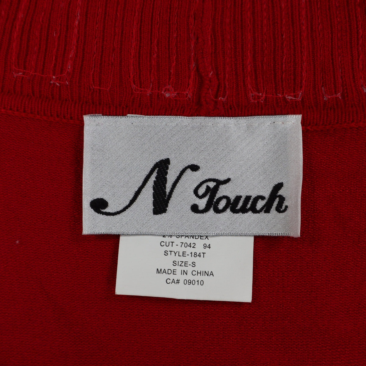 N Touch Cardigan Womens Small Red Sequin Trim Open Front Holiday Sweater NEW - take2supply