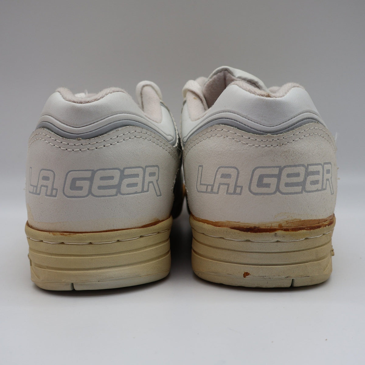 L.A. Gear Basketball Sneakers Women 7.5 Vintage 1990 White Leather Air System - take2supply