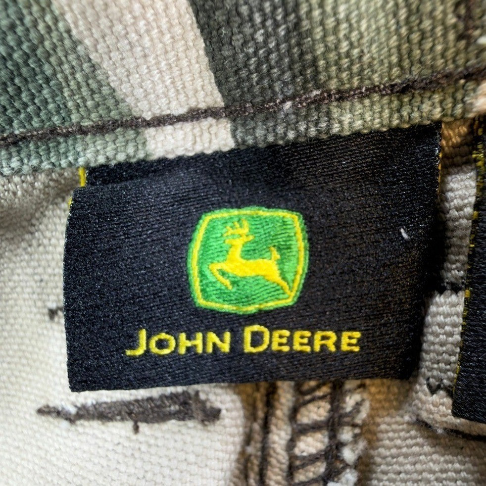 John Deere Carpenter Pants Boys Size 12 Y2K Camo Cotton Canvas Workwear NOS NWT - take2supply