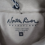 North River Polo Shirt Mens Size M Sandbar Beige 100% Cotton Pique NWT 7110331 - take2supply