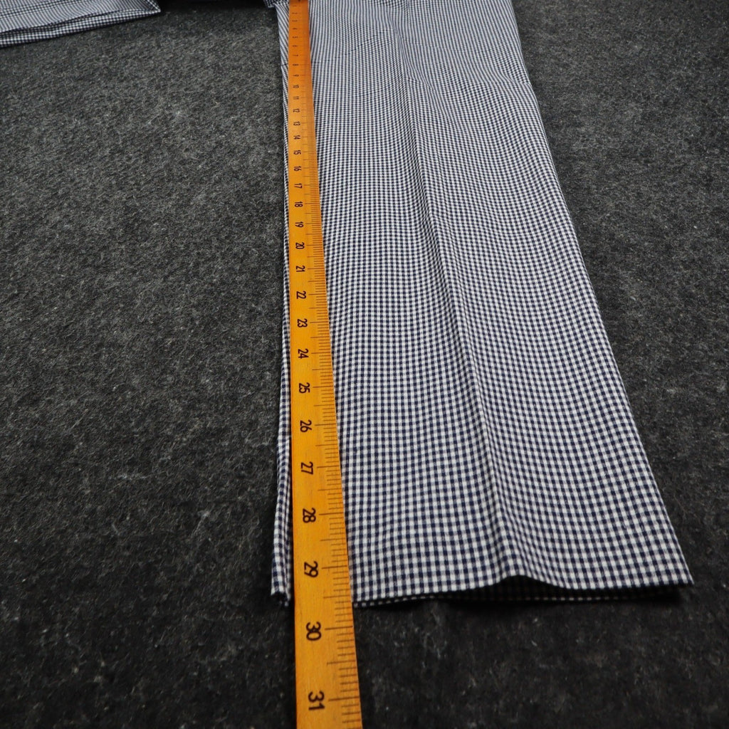 Southern Lady Gingham Pants Womens 8 Navy Blue White Check Stretch High Rise NEW - take2supply