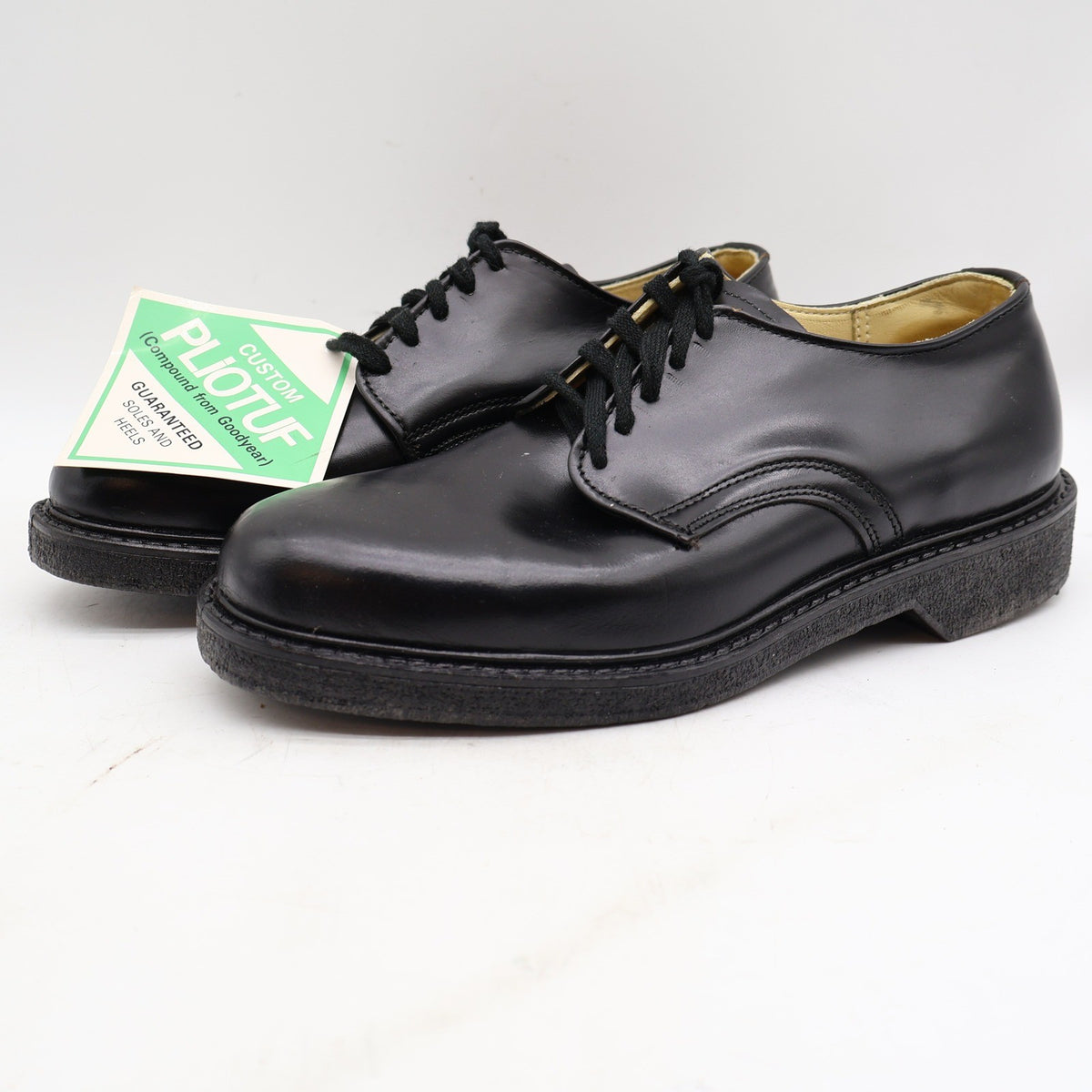 Black Cedar Crest plain-toe lace-up shoes, opposite angled pair