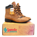 Laredo 551 Lace Up Western Boots Womens 8.5 Brown Leather Kiltie Deadstock - take2supply