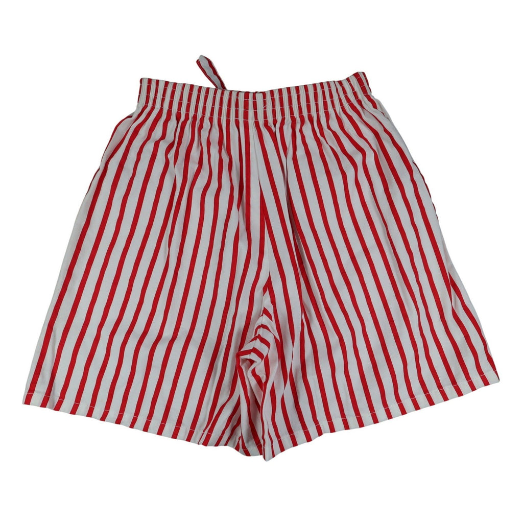 Hang Ten Shorts Womens Medium Vintage 80s Red White Striped Cotton Deadstock NWT - take2supply