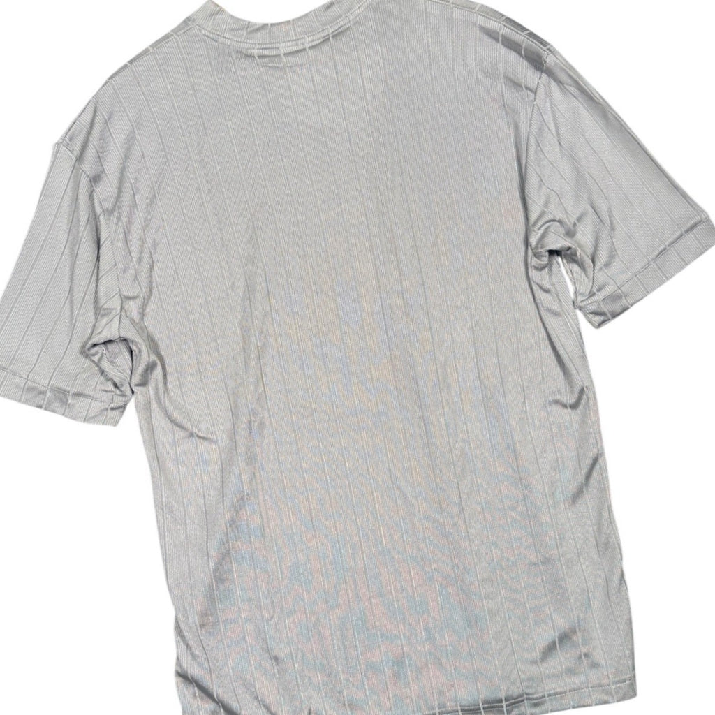IRVINE PARK Mens Gray Vertical Stripe Short Sleeve T-Shirt Size L XL - take2supply