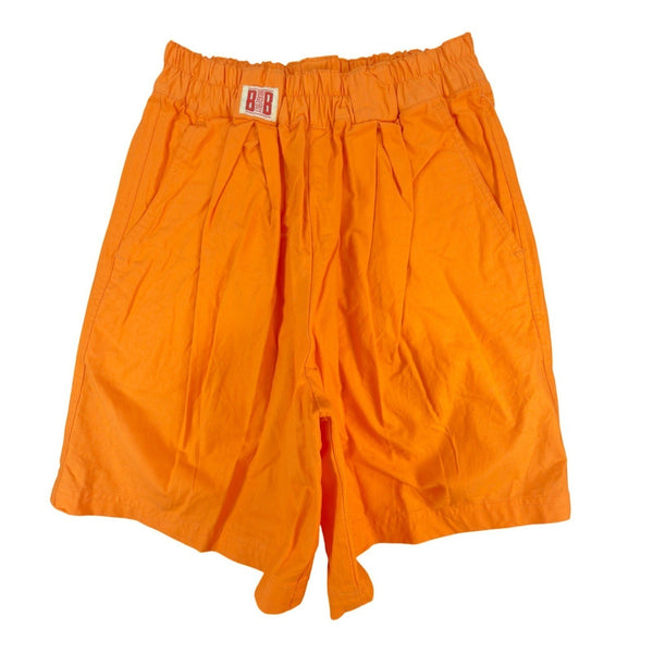 Bugle Boy Vintage 90s Shorts Boys Size 7 Orange Cotton Pleated Elastic Waist NWT - take2supply