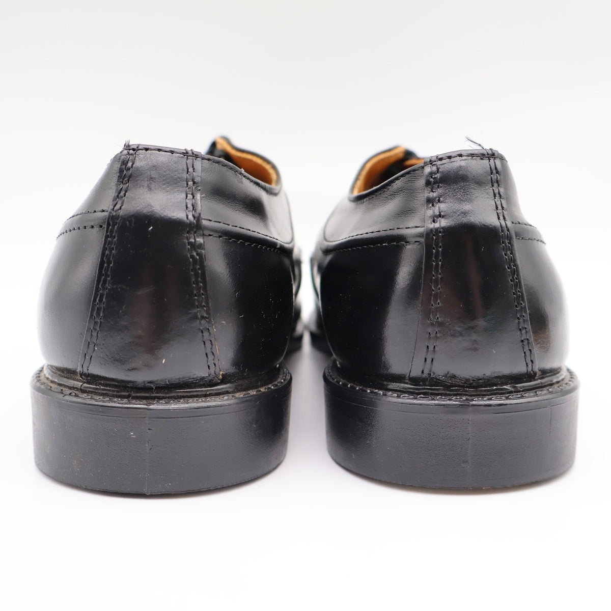 Walker Shoes Vintage Black Leather Oxford Shoes Mens 7.5 Deadstock Uniform Dress - take2supply