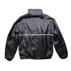 Sports Illustrated Windbreaker Mens XL Black Excellent Vintage Reflective Stripe - take2supply