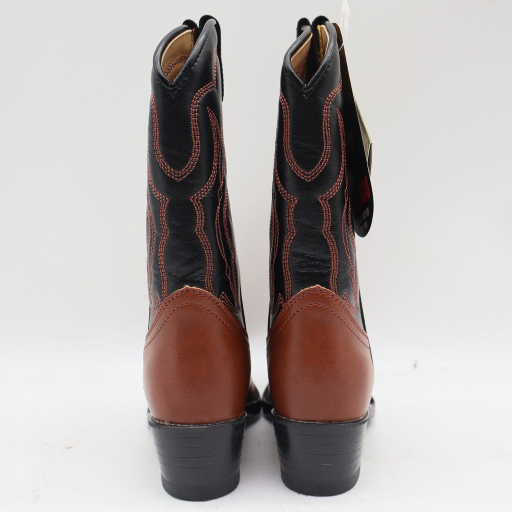 Durango Western Cowboy Boots Kids 10 D Rust Brown Black PBR BT464 New - take2supply