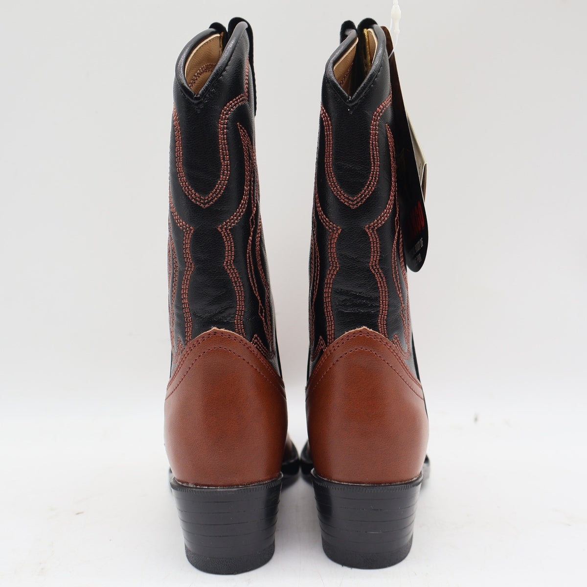 Durango Western Cowboy Boots Kids 10 D Rust Brown Black PBR BT464 New - take2supply