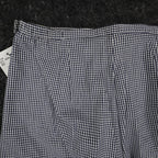 Southern Lady Pants Womens 12 Navy White Gingham Cotton Stretch Side Zip NOS - take2supply