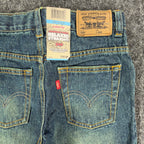 Levi's Y2K 549 Relaxed Straight Shorts Boys 7 Blue Denim NWT Adjustable Waist - take2supply
