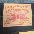 Levi's Vintage 90s 550 Relaxed Fit Jeans Mens 29x30 Black Denim NOS NWT - take2supply