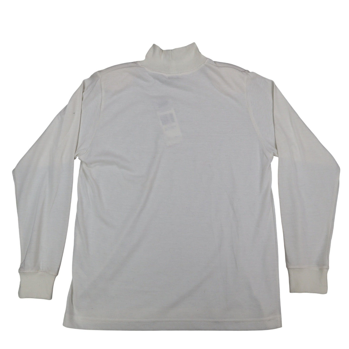 Lucia Mock Neck Top Womens Small Vintage 90s Ivory Embroidered Deadstock NWT - take2supply