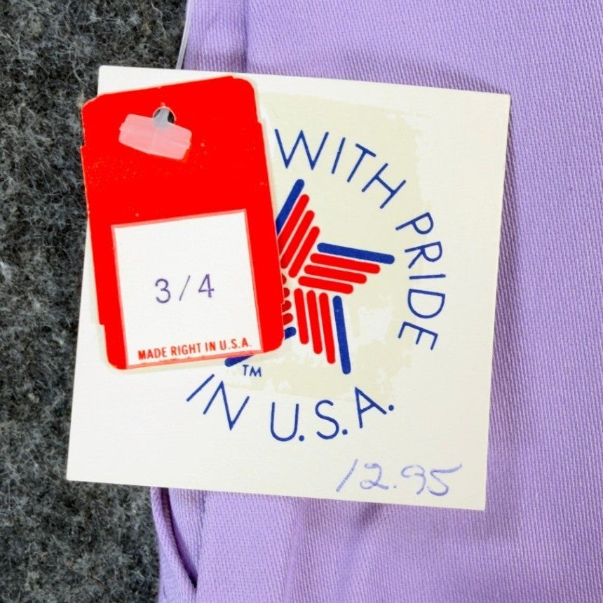 Gazelle Shorts Womens 3/4 Lavender Vintage Pleated High Waist 80s USA NWT - take2supply
