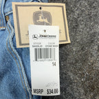 John Deere Carpenter Shorts Boys 14 Blue Denim Stone Wash NWT SA525LJD - take2supply