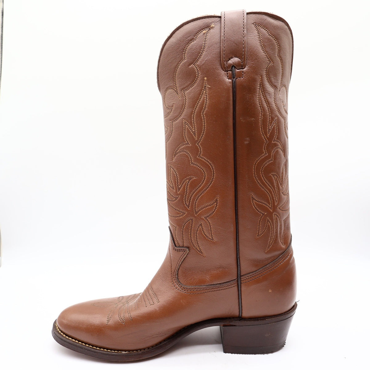 Laredo Vintage 90s Western Boots Mens 8 D Tan Brown Leather Cowboy 2786 NIB - take2supply
