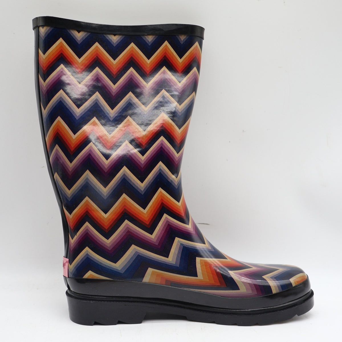 Blazin Roxx Chandra Rain Boots Womens 9 NWT Chevron Multicolor Rubber Waterproof - take2supply