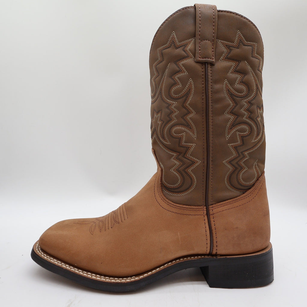 Laredo Cheyenne Stockman Boots Mens 9D Tan Leather Western Square Toe NIB - take2supply