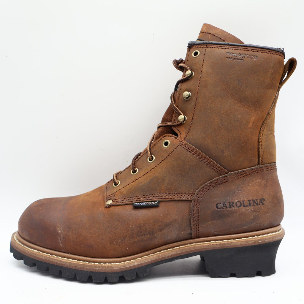 Carolina Logger Work Boots Mens 13 2E Brown Leather Waterproof EH CA4821 600g - take2supply