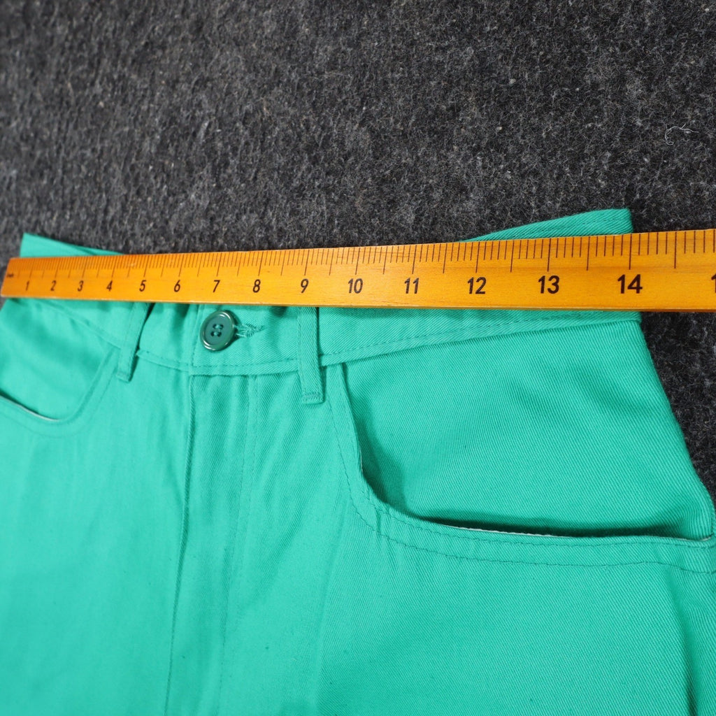 Hang Ten Vintage Shorts Womens 9/10 80s Green Cotton High Waist Made in USA NOS - take2supply
