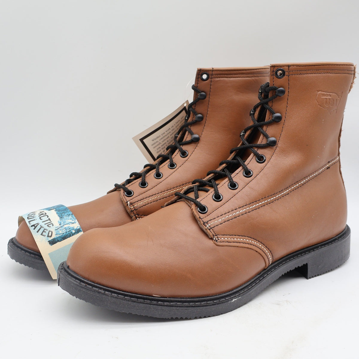 Walker Work Boots Mens 12 D Vintage Brown Leather Arctic Insulated USA Made 711 - take2supply