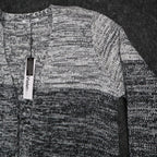 VioletRuby Cardigan Womens Medium Black Grey Ombre Marled Longline NWT - take2supply