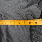 AGB Mock Neck Top Womens Size S Gray Short Puff Sleeve Pleated Front 04-29J33 - take2supply