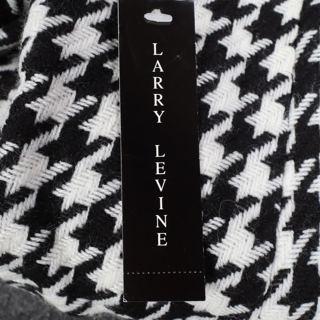 Larry Levine Houndstooth Jacket Womens Size S Black Cream Zip Pockets NWT - take2supply