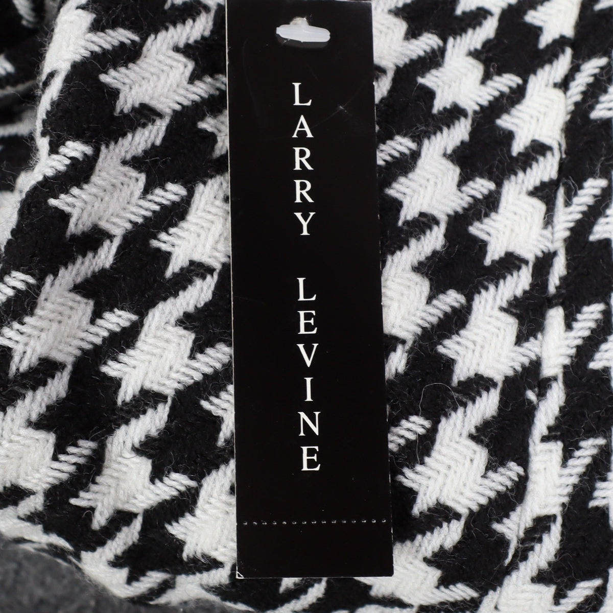 Larry Levine Houndstooth Jacket Womens Size S Black Cream Zip Pockets NWT - take2supply