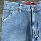 Tommy Hilfiger Y2K Carpenter Jeans Boy 20 Blue Cotton NWT Vintage 2003 Deadstock - take2supply