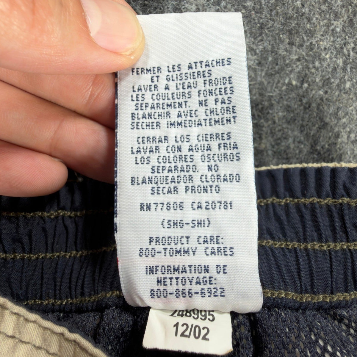 Tommy Hilfiger Y2K Cargo Shorts Boys 7 Tan Cotton Nylon NWT - take2supply