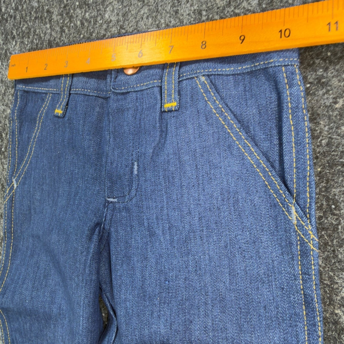 Maverick Vintage 70s Kids Jeans Size 3 Reg Blue Denim Hot Air Balloon Deadstock - take2supply