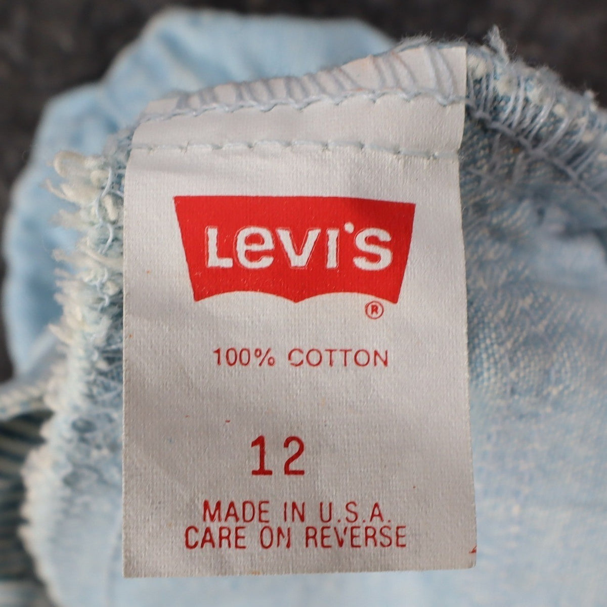 Levi's 917 Denim Shorts Girls 12 Vintage 90s Light Wash Cinch Waist Made in USA - take2supply
