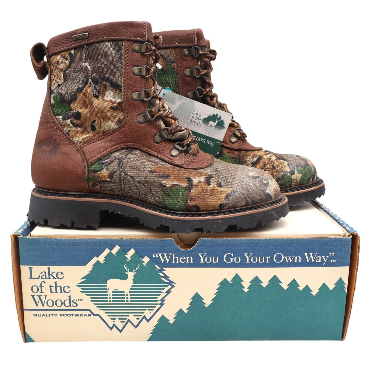 Lake of the Woods Hunting Boots Mens 8 D Vintage Camo Leather Thinsulate USA NIB - take2supply
