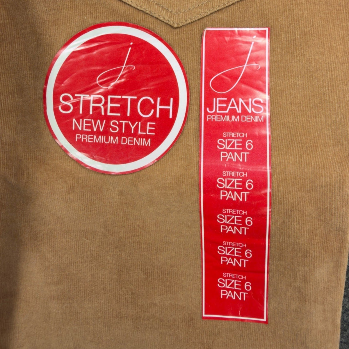 J Jeans Corduroy Flare Pants Womens 6 Tan Cotton Stretch NWT Deadstock - take2supply