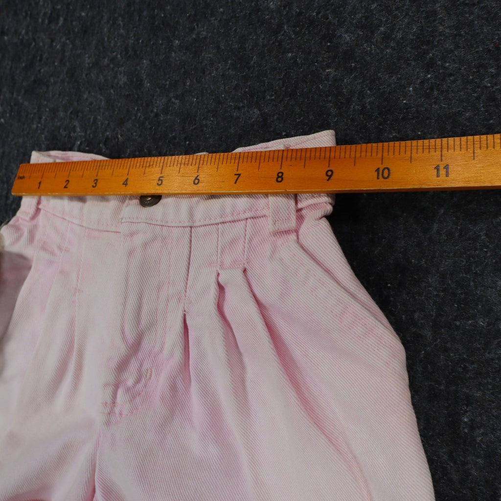 Levi's Denim Shorts Toddler 2T Vintage 90s Pink Cotton Pleated 900 Series USA - take2supply