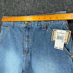 John Deere Y2K Carpenter Denim Shorts Boys 16 Stone Wash Blue NWT Vintage Style - take2supply