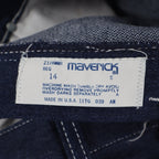 Maverick Straight Leg Jeans Boys 14 Regular Vintage 70s Blue Deadstock USA Made - take2supply