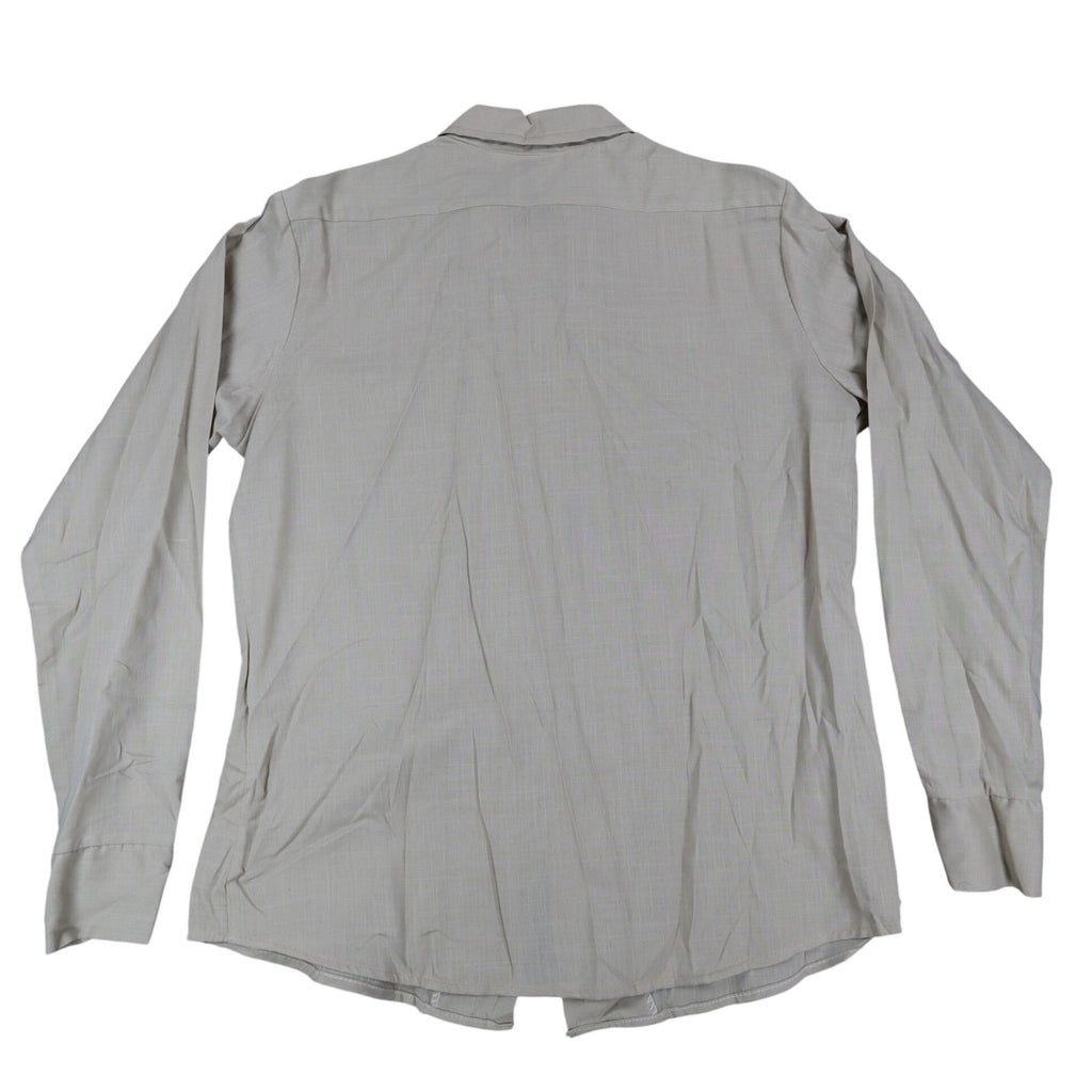 Lady Donlin Button Down Shirt Womens 16 Vintage 70s Tan Cotton Blend Deadstock - take2supply