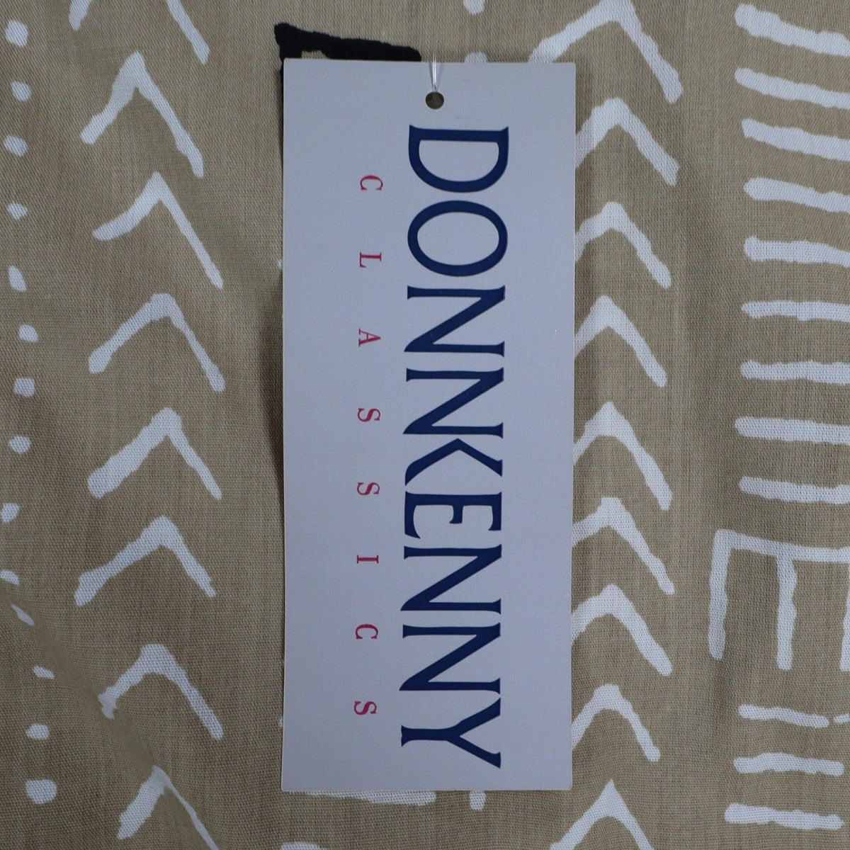 Donnkenny Classics Blouse Womens Small Vintage 90s Khaki Mudcloth Print USA NWT - take2supply